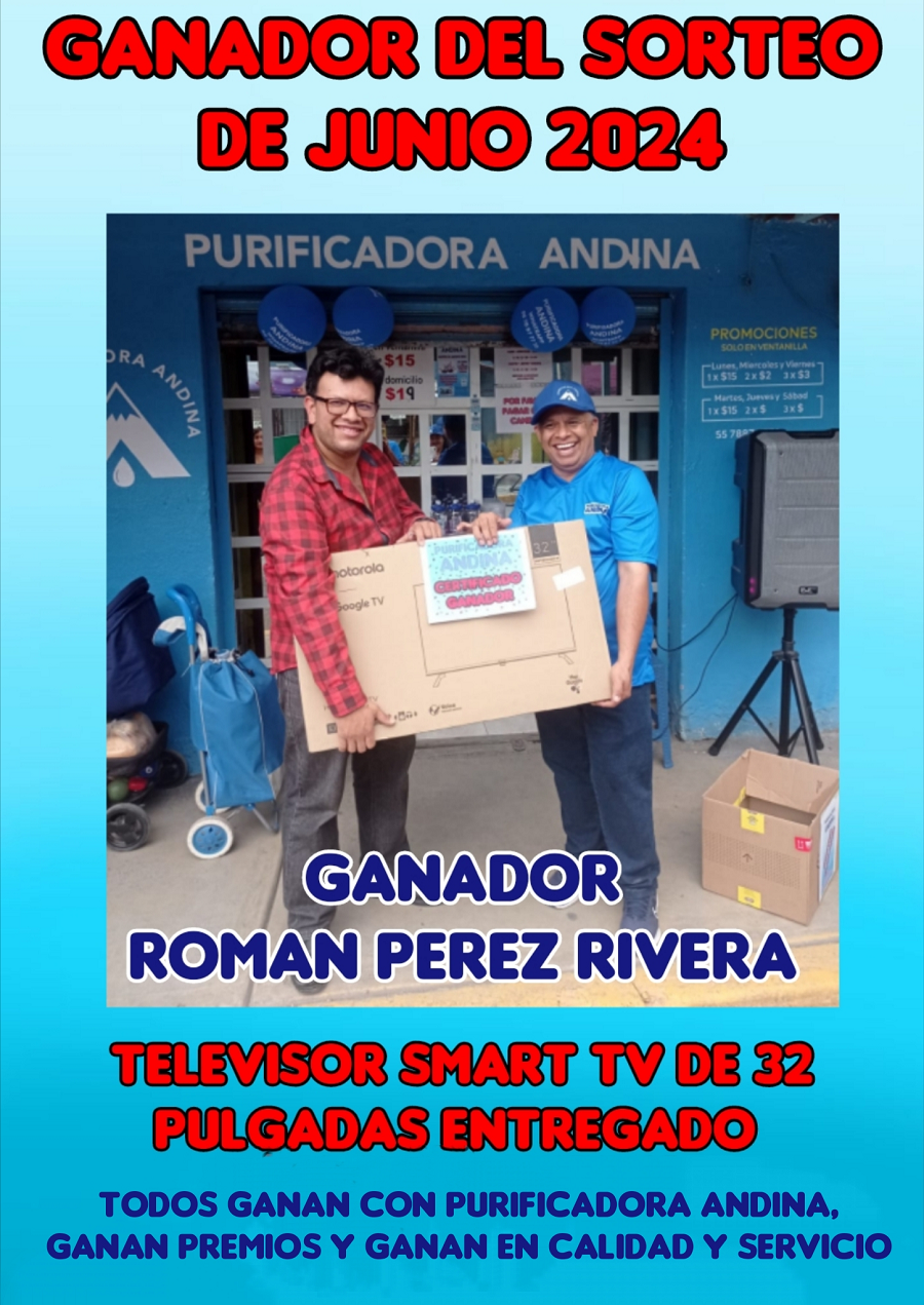 GANADOR SMART TV DE PURIFICADORA ANDINA